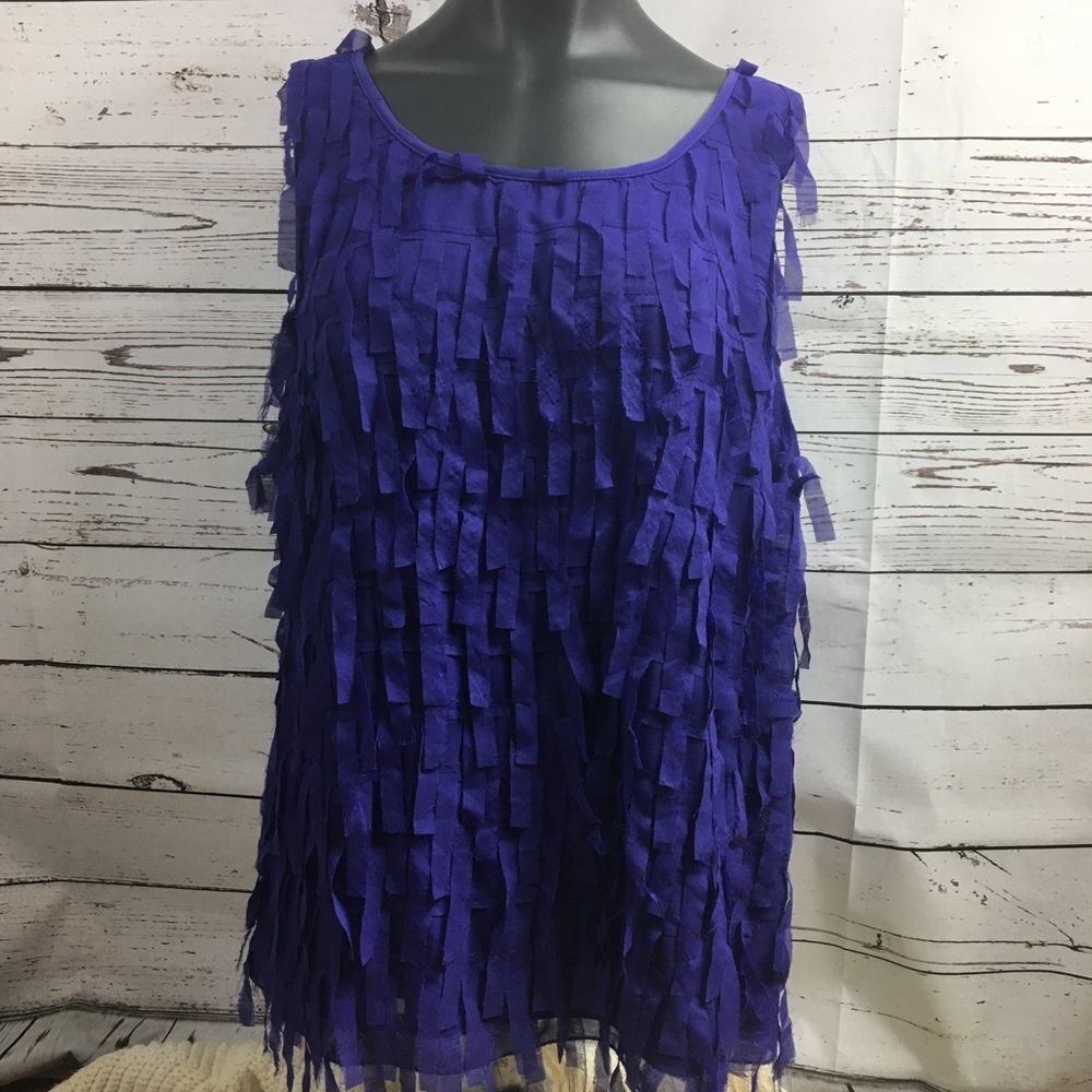 Cato Purple fringed Tank Top Size 18/20W